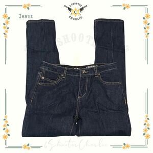 DKNY Greenwich Slim Womens Dark Wash Stretch Denim Jeans Blue Size 28 x 29